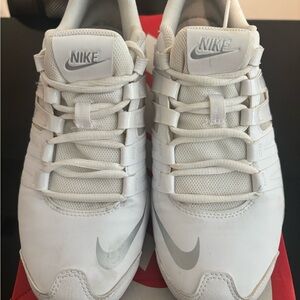 Nike Men's White and Silver Sneakers